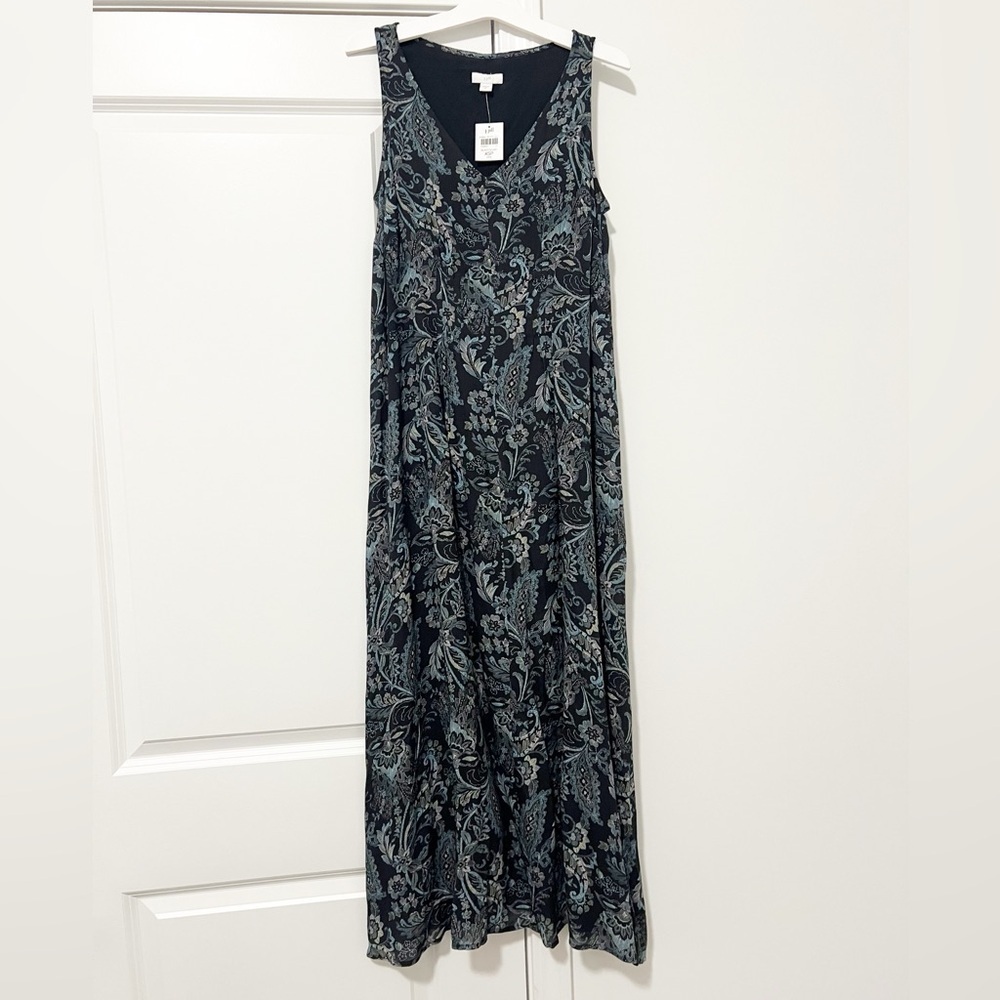 NWT J. Jill Paisley Pleated Midi Dress